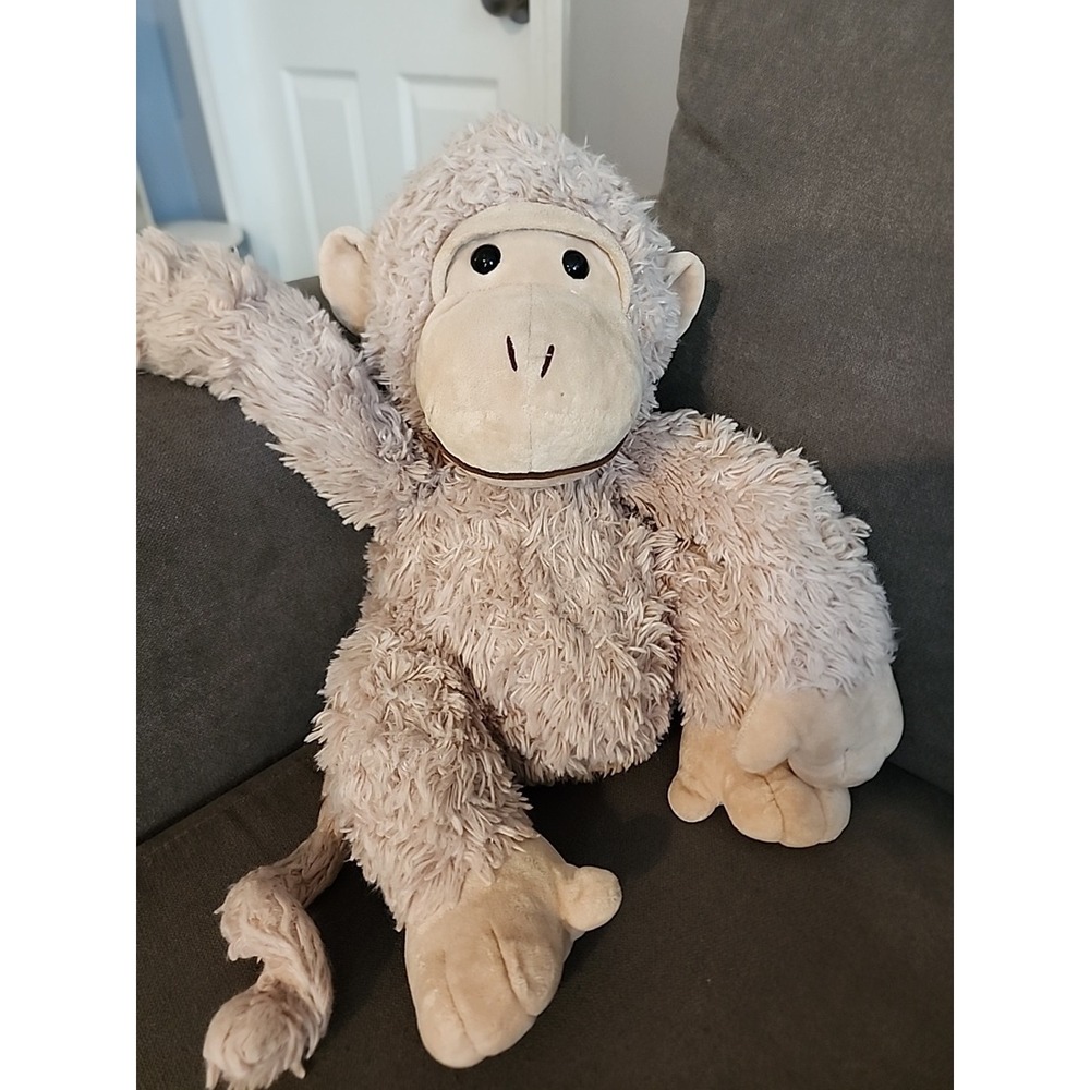 Gorilla Monkey Plush Cream Albino Tan 22" Large Possibly Vintage Animal Alley ?